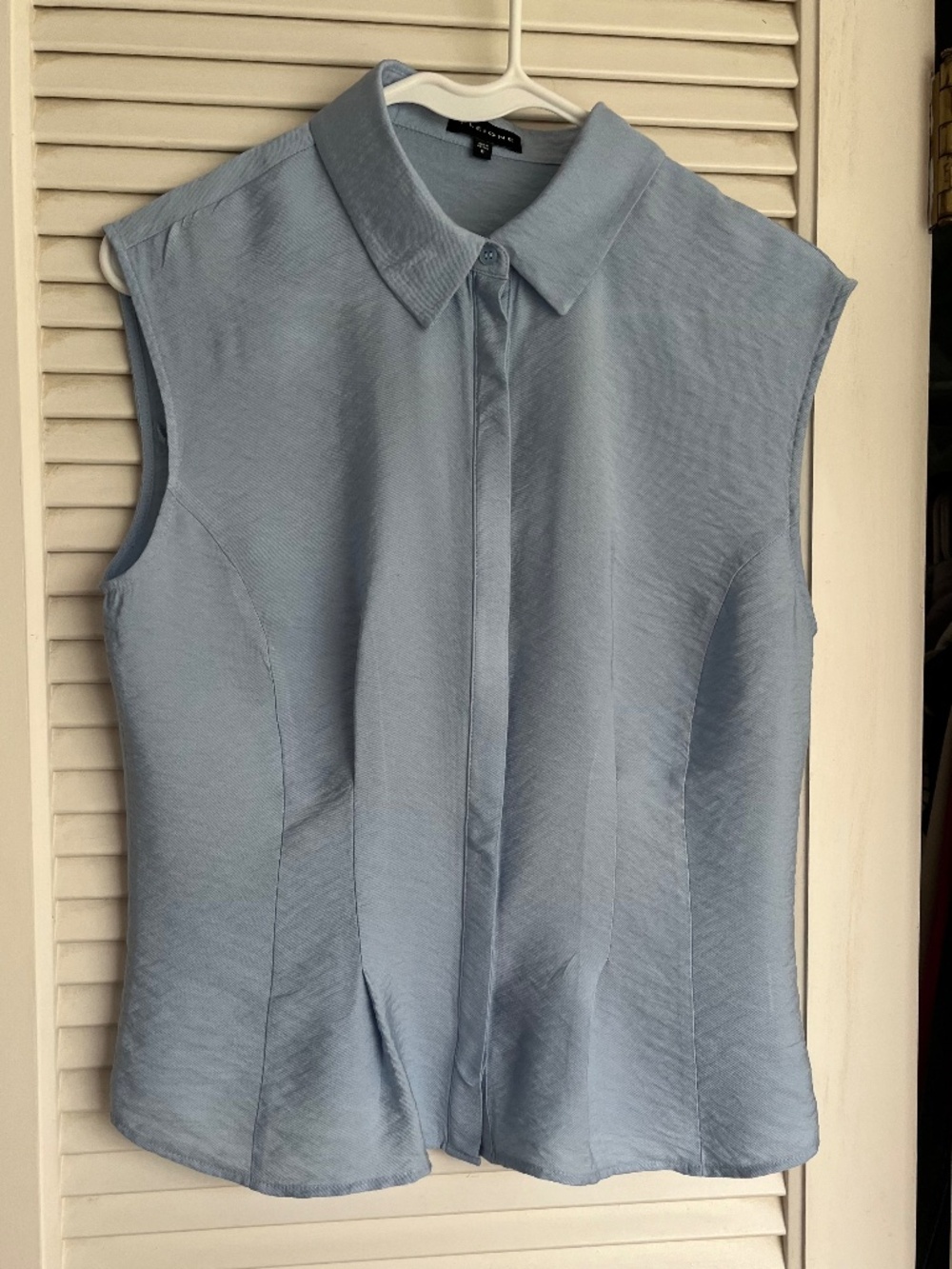Nordstrom Pleione Sky Blue Sleeveless Dressy Blouse Size Small - Picture 9 of 9